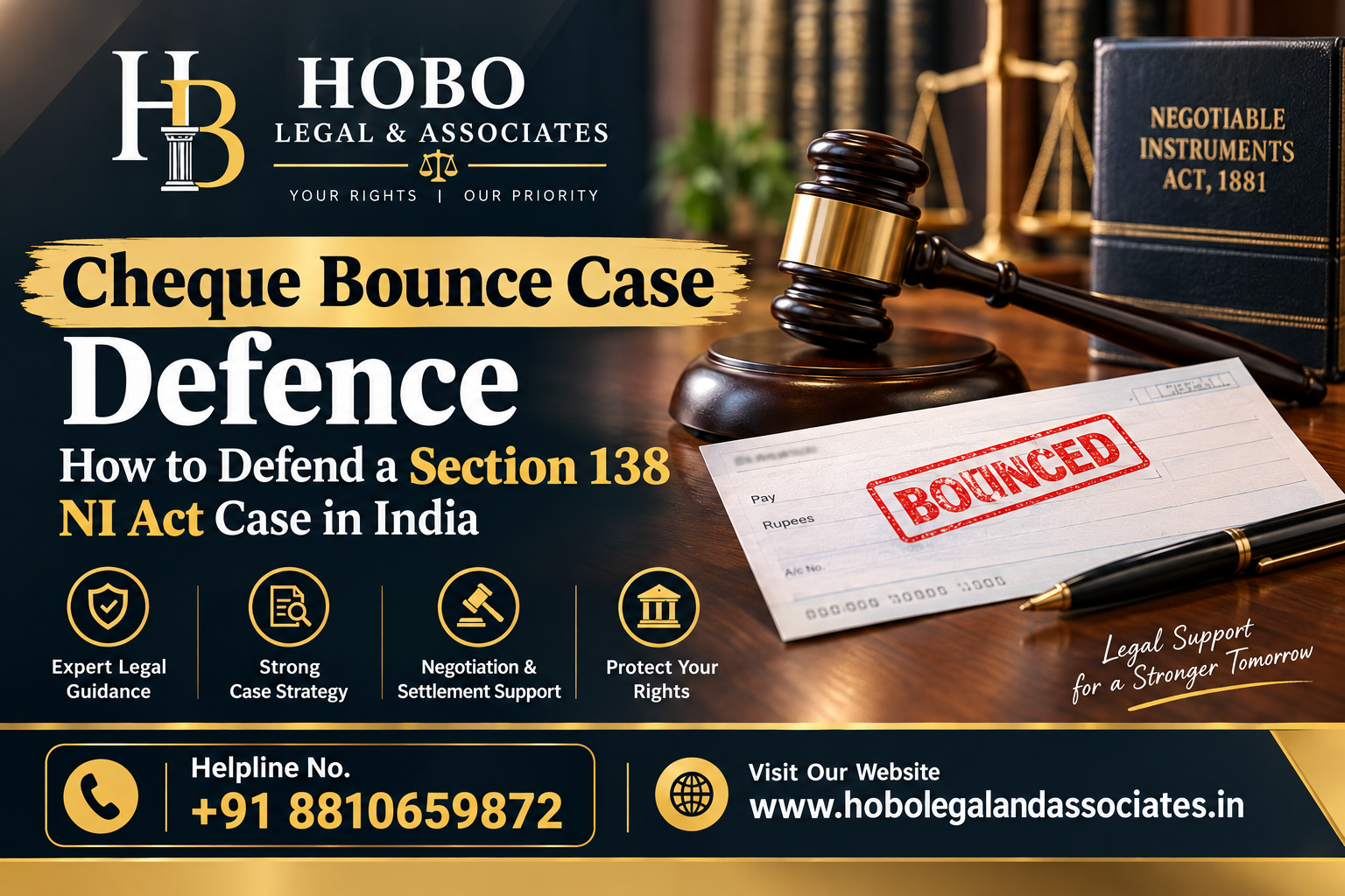 Read more about the article Cheque Bounce Case Defence: How to Defend a Section 138 NI Act Case in India