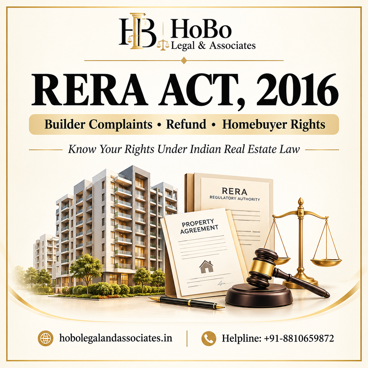 Read more about the article RERA Act, 2016 in India: Builder Complaint, Refund, Compensation, Process and Legal Remedies